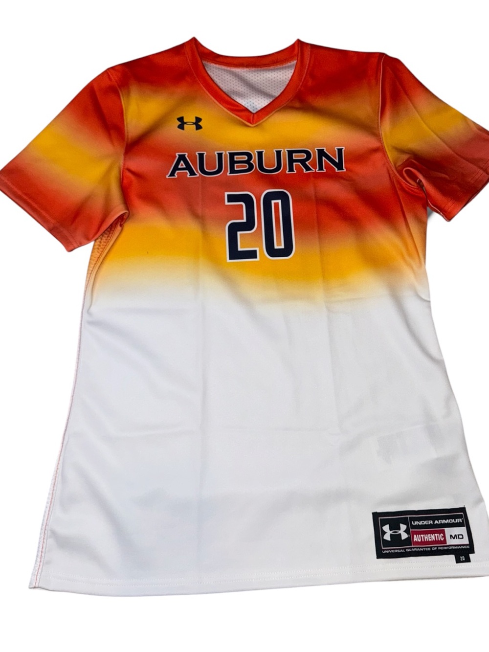 Under Armour Orange Red Yellow Fade Athletic Short Sleeve Tee